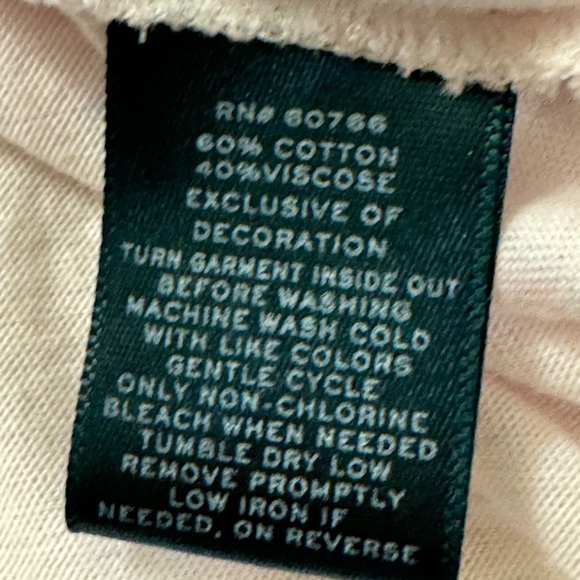 Ralph lauren pajama top jacket button down collared embroidered logo floral L - Picture 6 of 6